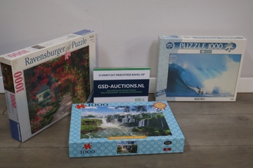 Afbeelding van Set van 3 Legpuzzels van 1000-Stukjes