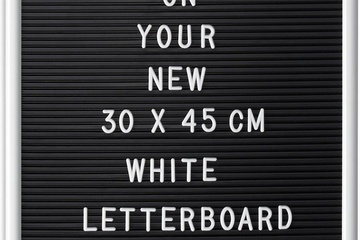 Afbeelding van Letterbord 45x30cm incl letters en cijfers