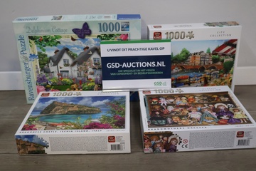 Afbeelding van Set van 4 Legpuzzels van 1000-Stukjes