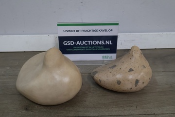 Afbeelding van Set van 2 Abstracte Keramische Sculpturen