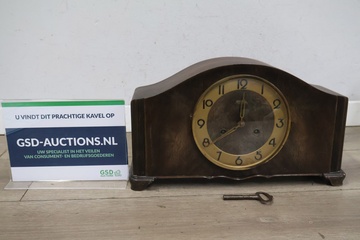 Afbeelding van Antiek Houten Sokkelklok