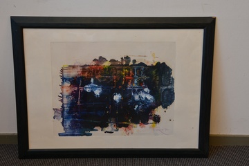 Afbeelding van Ingelijst abstract werk van Robot, 1992''