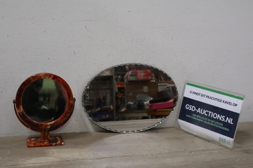 Afbeelding van Tafelspiegel en ovalen spiegel