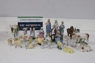 Afbeelding van Set van 29 Kerststalfiguren
