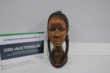 Afbeelding van Afrikaanse Handgesneden Houten Buste