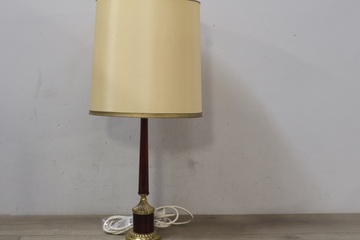 Afbeelding van Vintage tafellamp met crème kap'