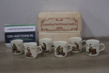 Afbeelding van Porseleinen oude beroepen mokken 6 stuks'