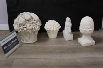 Afbeelding van Decoratieve gipsen beelden 4 stuks'