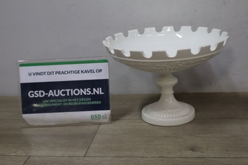 Afbeelding van Melkglazen Compoteschaal op voet''