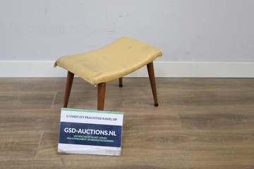 Afbeelding van Vintage Houten Voetenbankje