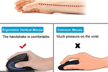 Afbeelding van Ergonomische Verticale Muis RGB Bedraad nieuw
