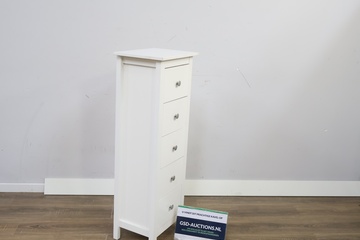 Afbeelding van Wit Smal Ladekastje met 5-Lades