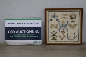 Afbeelding van Ingelijst borduurwerk''
