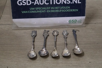Afbeelding van Set van 5 Vintage Theelepeltjes''