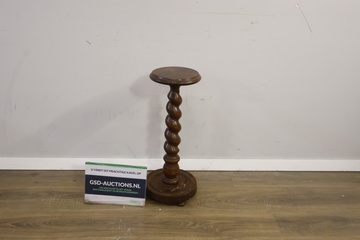 Afbeelding van Vintage Gedraaid Houten Plantentafeltje