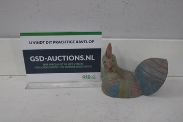 Afbeelding van Vintage Gestoken Houten Kip'