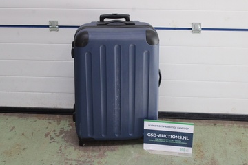 Afbeelding van Blauwe Hard-Case Rolkoffer