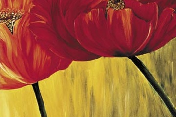 Afbeelding van Beatrix Frederiks, Dancing Poppies II, Afm: 40x50 cm