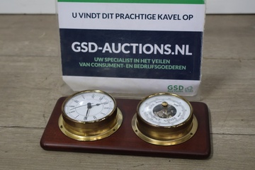 Afbeelding van Weerstation met klok en barometer