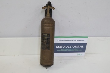 Afbeelding van Antiek koperen brandblusser