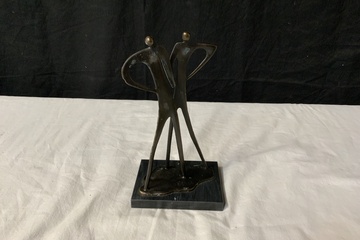 Afbeelding van Vintage Bronzen 'De Handdruk' Beeld van Corry Ammerlaan