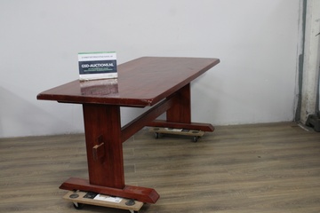 Afbeelding van Vintage Spaanse Houten Eetkamertafel