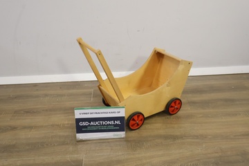 Afbeelding van Vintage Houten Poppenwagen'