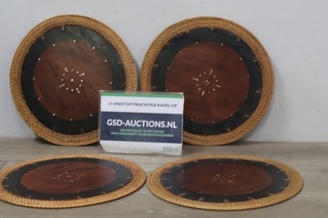 Afbeelding van Houten onderzetters 4 stuks