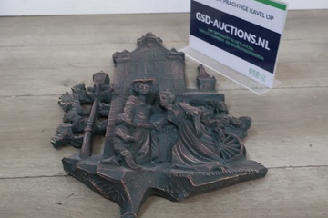 Afbeelding van Vintage aardewerk wanddecoratie'