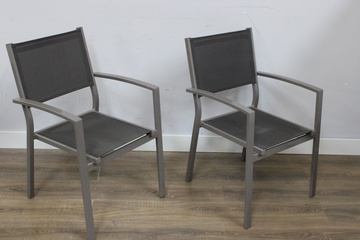 Afbeelding van Set van 2 Aluminiun Tuinstoelen