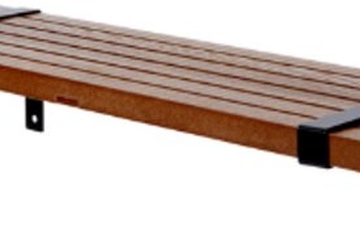 Afbeelding van Houten wandplank Donker bruin