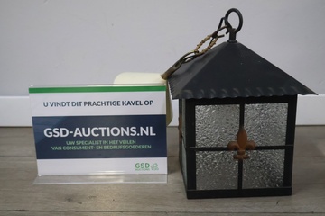 Afbeelding van Vintage Zwart Metalen Lantaarn-Hanglamp