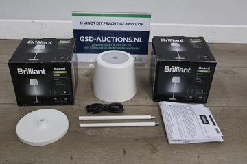 Afbeelding van Set van 2 Witte Brialliant Tafellampjes