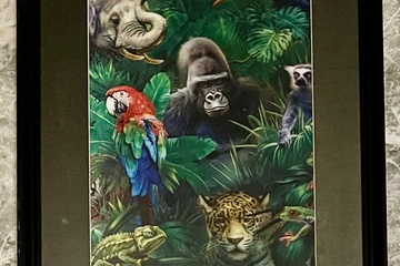 Afbeelding van 3D schilderij dieren uit jungle