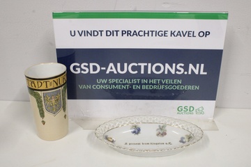 Afbeelding van Vintage Villeroy&Boch Mok met Porseleinen Dienblad