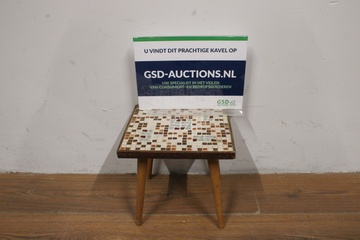 Afbeelding van Vintage Bijzettafel met Mozaïekblad