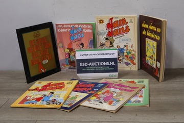 Afbeelding van Set van 8 Vintage Jan, Jans & de Kinderen Stripboeken'