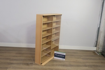 Afbeelding van Vitrinekast, Houten Kast met Glazen Deuren