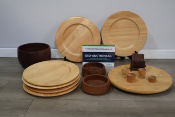 Afbeelding van 20-Delig Houten Servies