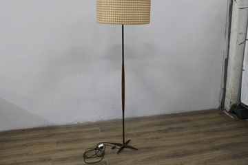 Afbeelding van Vintage vloerlamp met stoffen kap