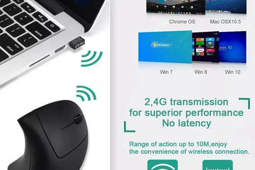 Afbeelding van RECHTS handig Verticale Muis Ergonomische 2.4Ghz Draadloze