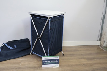 Afbeelding van Wit/Blauwe Opvouwbare Campingkast