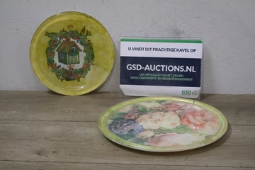 Afbeelding van Set van 2 Vintage Decoratieve Borden''