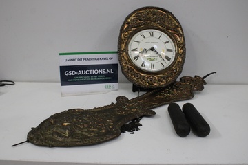 Afbeelding van Antiek Franse Comtoise Wandklok van Louis Jaquine