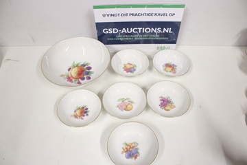 Afbeelding van Set van 7 Vintage Porseleinen Arzberg Fruitschalen