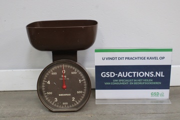 Afbeelding van Vintage Bruine Keukenweegschaal van Soehnle'