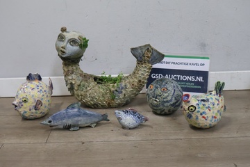 Afbeelding van Set van 6 Abstracte Vissenbeelden