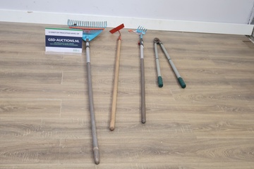 Afbeelding van Tuingereedschap set met harken, hark en snoeischaar