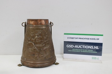 Afbeelding van Antiek Koperen Kolenkit