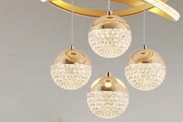 Afbeelding van Lamp led koperkleurige frame